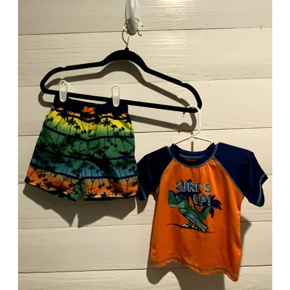 Swiggles 2 Piece  Swim Set 18 months rashguard and trunks